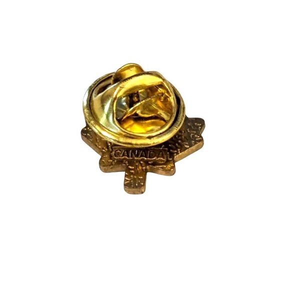Red Maple Leaf Tie Tack Pin Canada Patriotic Mens Jewelry - Picture 2 of 2